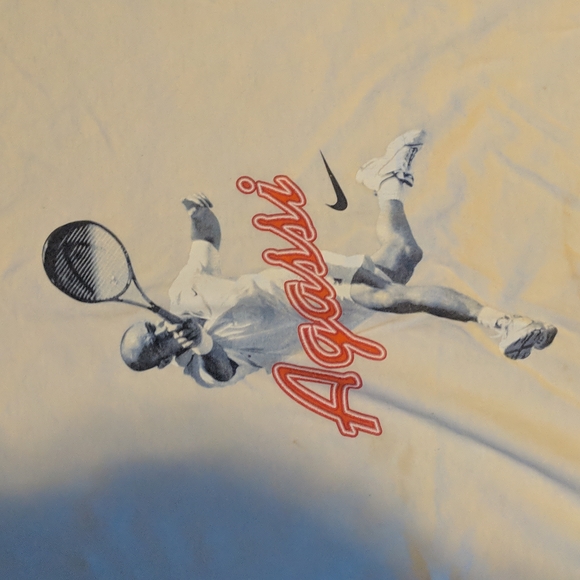 Vintage Nike grey tag made in USA Andre Agassi. Flushing Meadows 2000 t shirt. - Picture 3 of 8